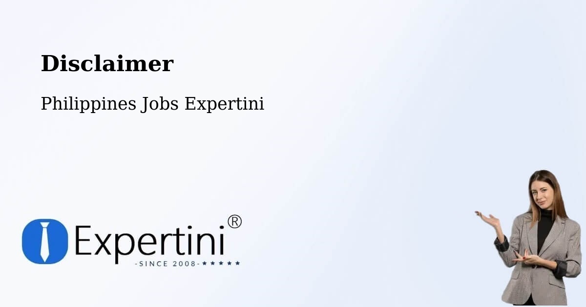 Disclaimer – Olutanga - Philippines Jobs Expertini